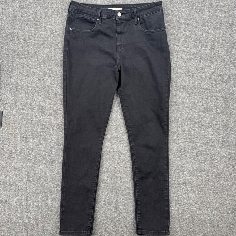 Levis 721 High Rise Skinny Jeans Womens 33x30 Black casual denim stretch
